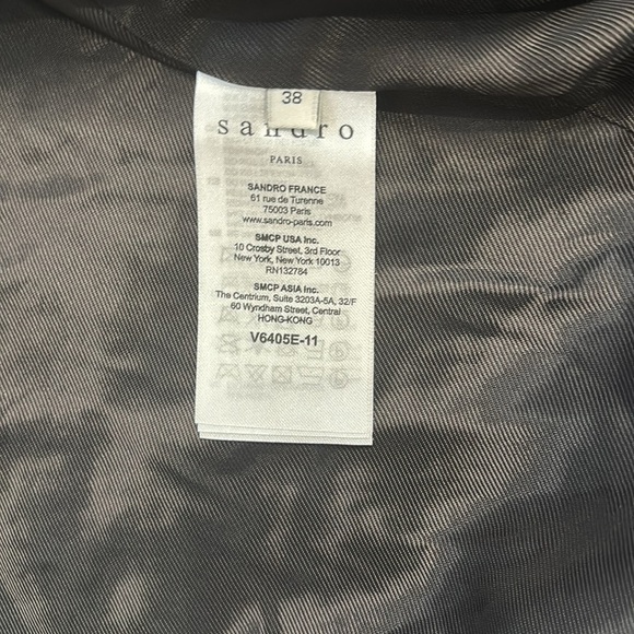 SANDRO Tweed Blazer Pattern Vamina Jacket  EU 38 (US Women's Size 4-6) Medium - Picture 3 of 9